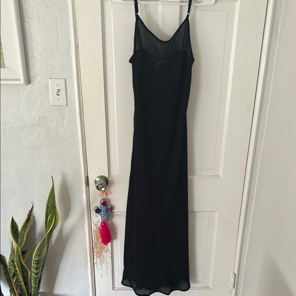 Vintage Sheer Express Black Spaghetti Strap Dress - Picture 1 of 2